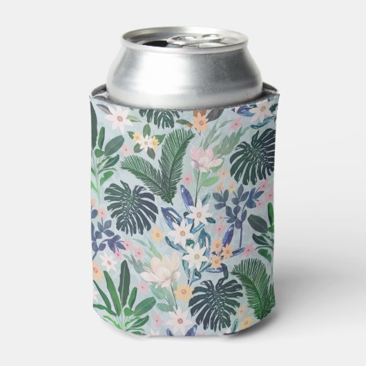 Tropical Foliage Floral Pattern 缶クーラー (缶正面)