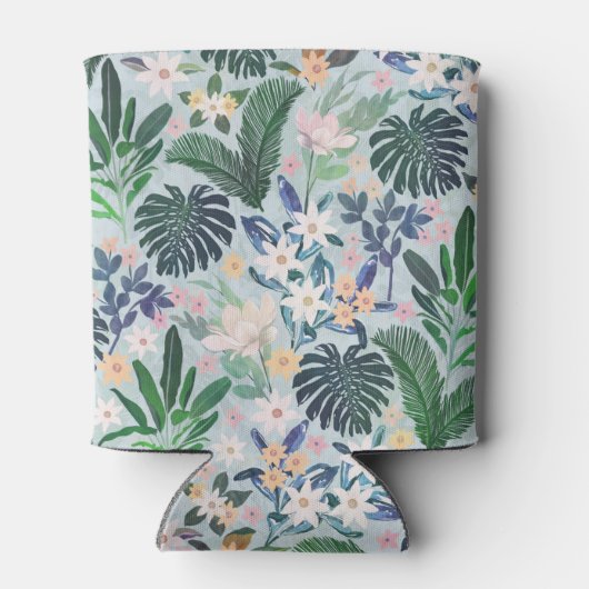 Tropical Foliage Floral Pattern 缶クーラー (裏面)