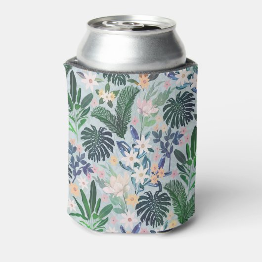 Tropical Foliage Floral Pattern 缶クーラー (缶裏面)