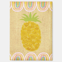 Tropical Folk Art Pineapple マグネット