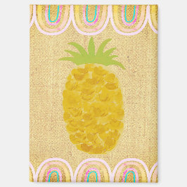 Tropical Folk Art Pineapple マグネット