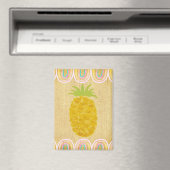 Tropical Folk Art Pineapple マグネット (インサイチュ (食洗機))