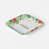 Tropical Forest Dinosaur Kids Birthday ペーパープレート (傾斜あり)