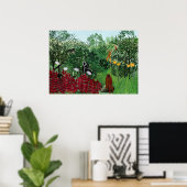 Tropical Forest with Monkeys by Henri Rousseau. ポスター (ホームオフィス)