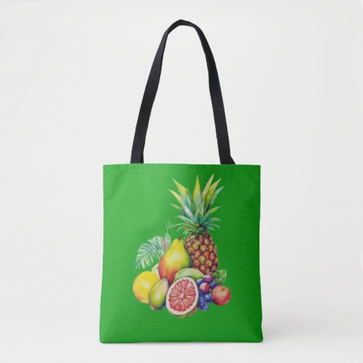 Tropical Fruit Collage トートバッグ (正面)