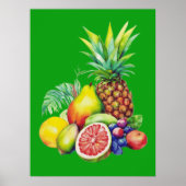 Tropical Fruit Collage ポスター (正面)