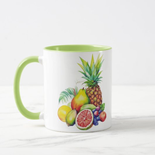 Tropical Fruit Collage マグカップ (左)