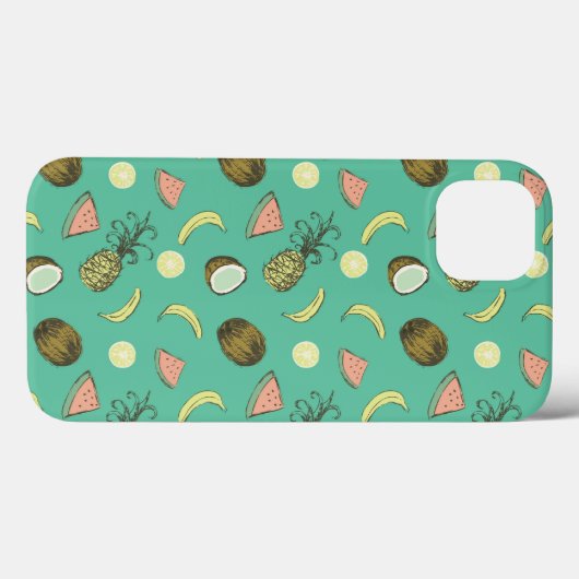 Tropical Fruit Doodle Pattern Case-Mate iPhoneケース (裏面 (横))