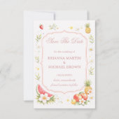 Tropical Fruit Floral Announcement セーブザデート (正面)