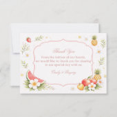 Tropical Fruit Floral Appreciation サンキューカード (正面)