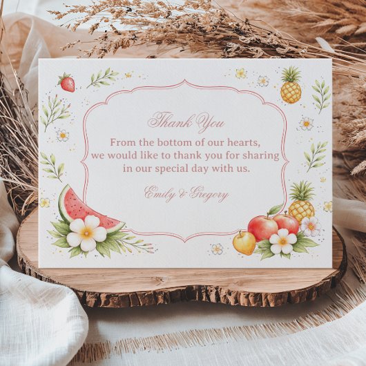 Tropical Fruit Floral Appreciation サンキューカード