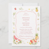 Tropical Fruit Floral Elegant 招待状 (正面)