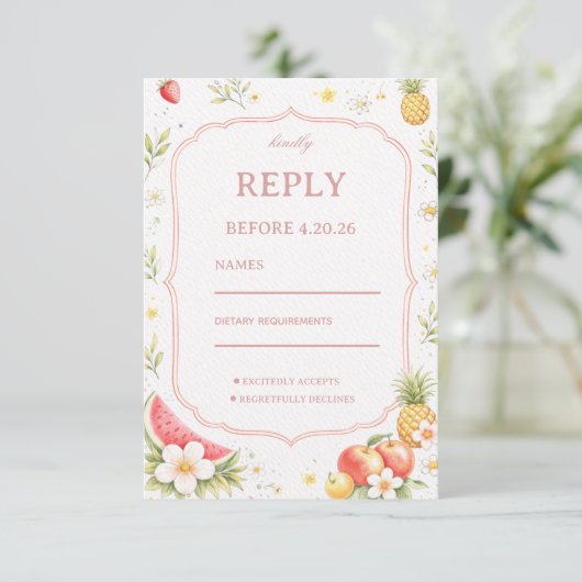 Tropical Fruit Floral Response 出欠カード (スタンド正面)