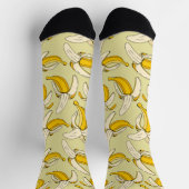 Tropical Fruit Print Bananas Patterned ソックス (上部)