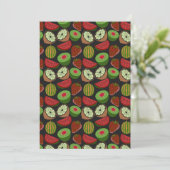 Tropical fruit seamless pattern colorful カード (スタンド正面)