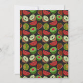 Tropical fruit seamless pattern colorful カード (裏面)