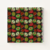 Tropical fruit seamless pattern colorful ノートブック (裏面)