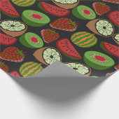 Tropical fruit seamless pattern colorful ラッピングペーパー (角)