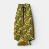 Tropical fruit seamless pattern yellow ボトルクーラー (裏面)