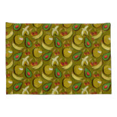 Tropical fruit seamless pattern yellow 枕カバー (裏面-右)