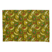 Tropical fruit seamless pattern yellow 枕カバー (正面左)