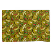 Tropical fruit seamless pattern yellow 枕カバー (正面右)