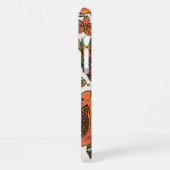 Tropical Fruit Squad | Cute Retro Pineapple Papaya iPhoneケース (左側面)