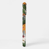 Tropical Fruit Squad | Cute Retro Pineapple Papaya iPhoneケース (右側面)