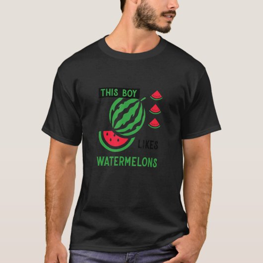 Tropical Fruits Melon Watermelons Summer Tシャツ (正面)