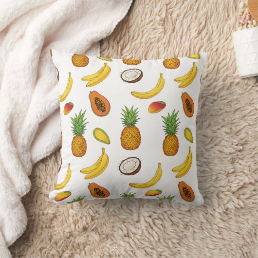 Tropical Fruits Pattern クッション (ブランケット)