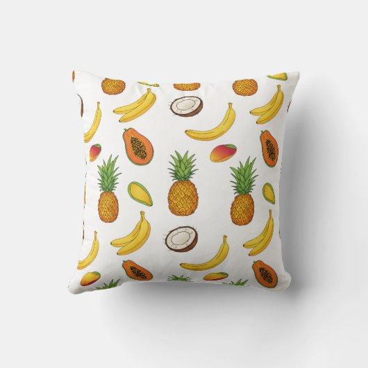 Tropical Fruits Pattern クッション (裏面)
