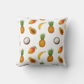 Tropical Fruits Pattern – Exotic Summer Design クッション (正面)