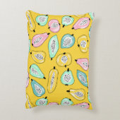 Tropical fruits print pattern illustration アクセントクッション (裏面(縦))