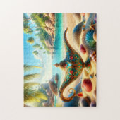 Tropical Genie Lamp by the Sea ジグソーパズル (縦)