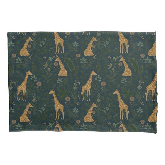 Tropical Giraffe Hangout 枕カバー (正面)