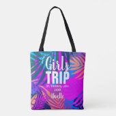 Tropical Girls Trip （クラウン、年、名前） トートバッグ (裏面)