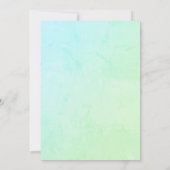 tropical gold watercolor wedding 招待状 (裏面)