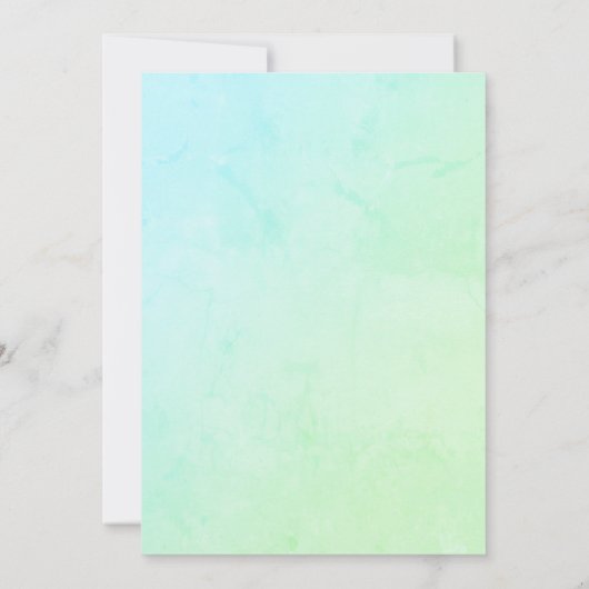 tropical gold watercolor wedding 招待状 (裏面)