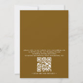 Tropical Golden Paradise Elegant QR Code Wedding 招待状 (裏面)