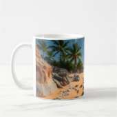 Tropical Golden Shell Beach Chic コーヒーマグカップ (左)