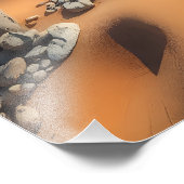 Tropical Golden Shell Beach Chic フォトプリント (角)