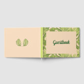 Tropical Green and Blush Wedding ゲストブック (全面)