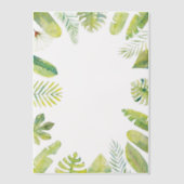 Tropical Green Foliage  ベラム紙招待状 (正面)