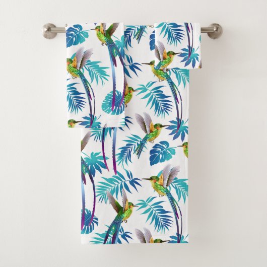 Tropical Green Hummingbirds バスタオルセット (インサイチュ)