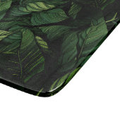 Tropical Green Leaves  Housewarming Gift カッティングボード (角)