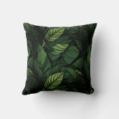 Tropical Green Leaves  Housewarming Gift クッション (裏面)