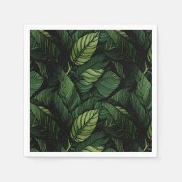 Tropical Green Leaves  Housewarming Gift スタンダードカクテルナプキン
