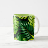 Tropical Green Leaves Mug ツートーンマグカップ (正面右)