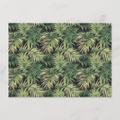 Tropical Green Palm Leaf エンクロージャーカード (裏面)
