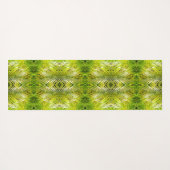 Tropical green palm leaves sunlight pattern ヨガマット (裏面(横))